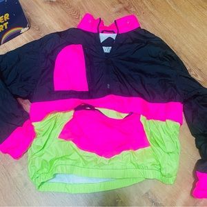 Vintage jacket 80s 90s neon woman med